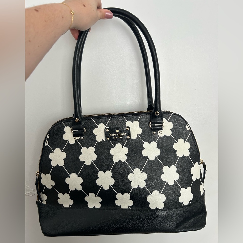 kate spade Black & White Floral Handbag - Picture 5 of 14
